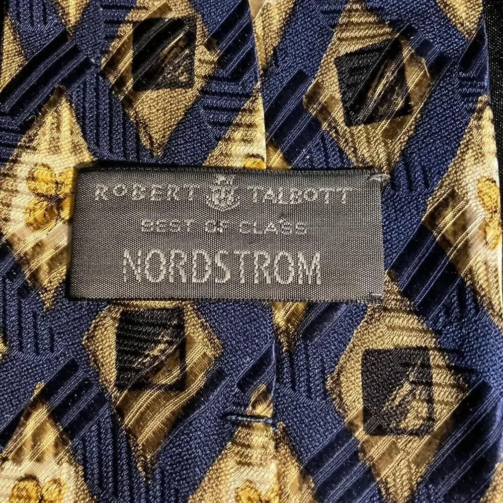 Robert‎ Talbott Mens Tie Nordstrom Best of Class Regal 100% Silk Blue Stripes